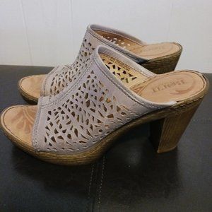 BORN Laser Cut Wedge Sandals